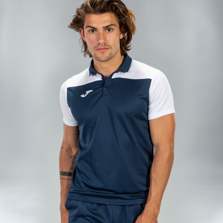 Polokošile Joma Crew III tmavě modrá/fluo modrá