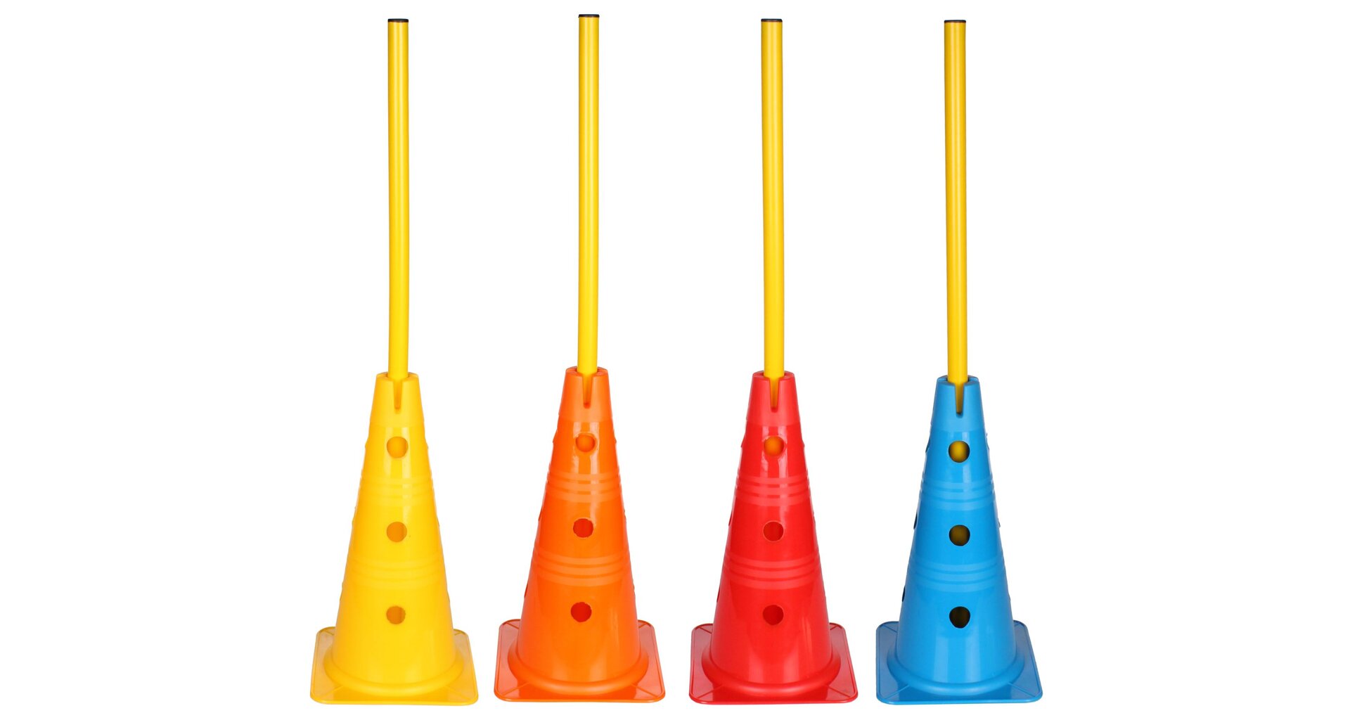 Kužel Vario s otvory žlutá 30 cm