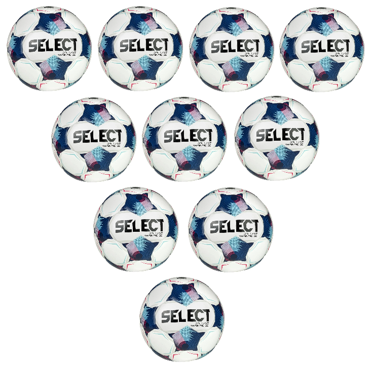 10x Fotbalový míč Select FB Brillant Training DB bílá/modrá