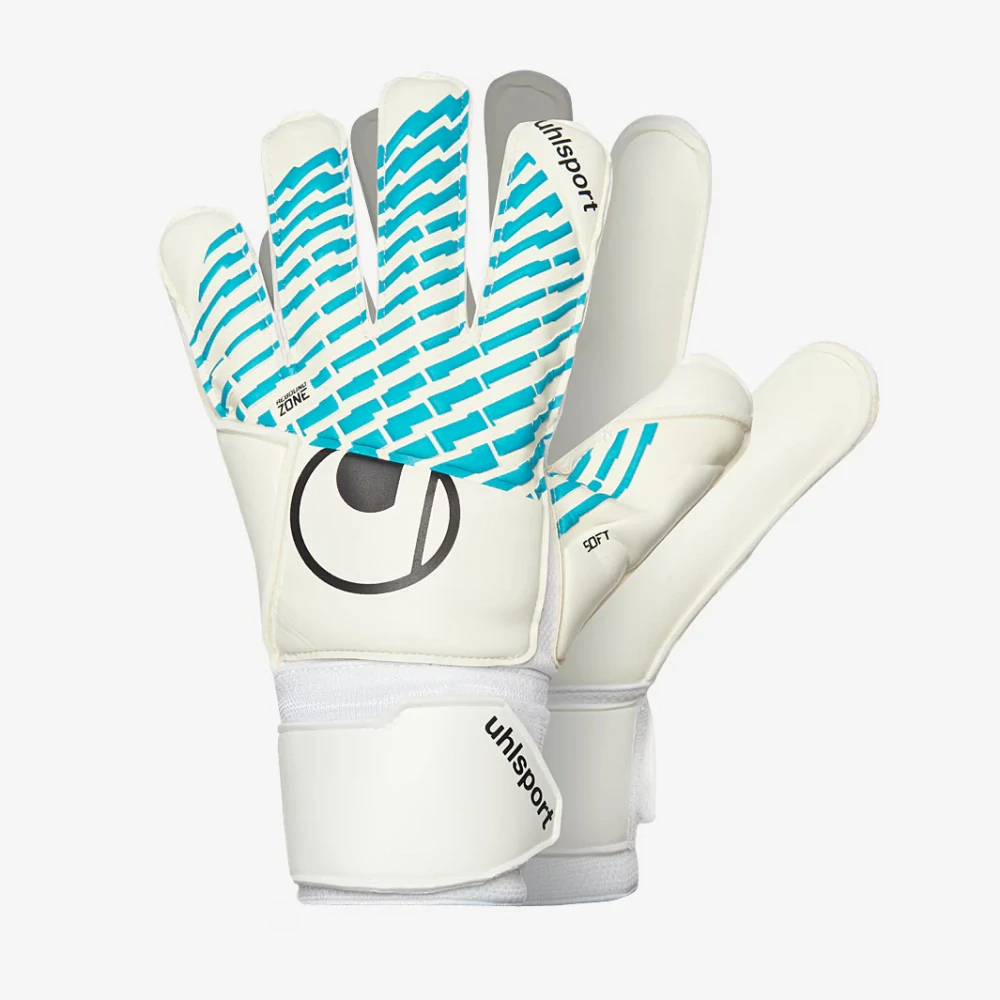 Brankářské rukavice Uhlsport FOAM Cybertec Soft Flex Frame GK Gloves bílá/modrá