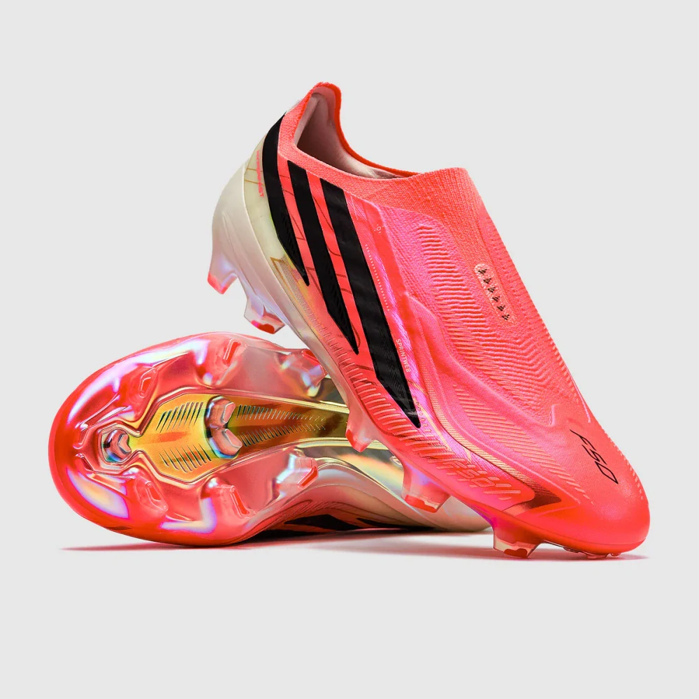 Kopačky adidas F50 Hyperfast Elite Laceless FG růžová/bílá