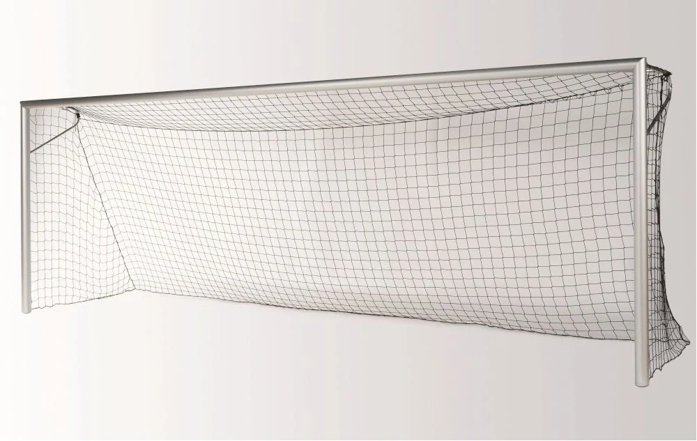 Fotbalová branka FIFA 7,32 x 2,44 m, svařované rohy, vypínací tyče, bílá