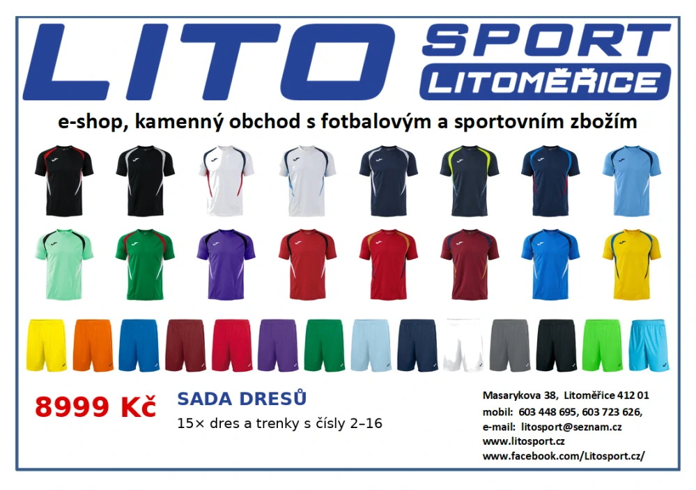 Sada dresů Joma Championship 20 s potiskem čísel 2-16