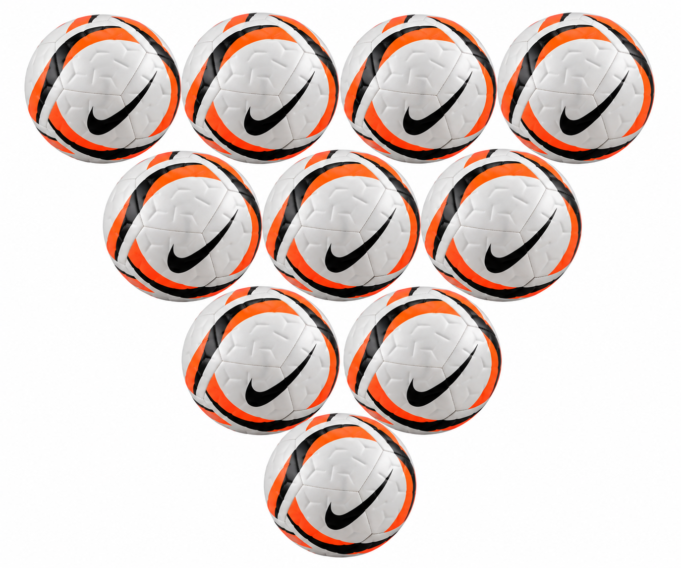 10x Fotbalový míč Nike Academy Team bílá/oranžová