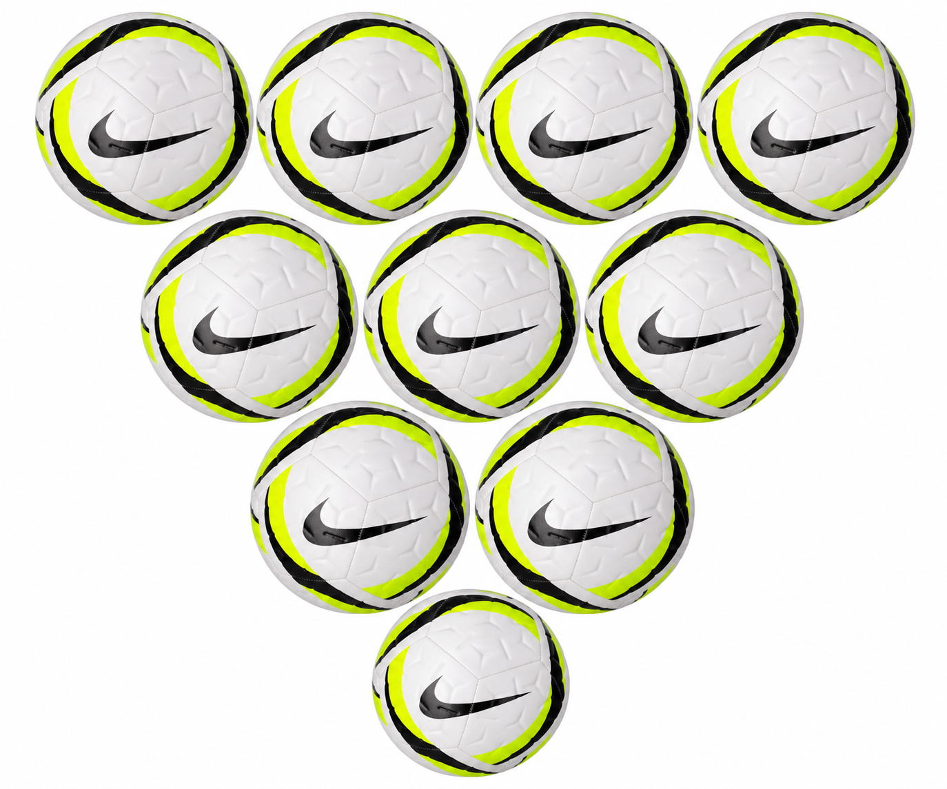10x Fotbalový míč Nike Academy Team bílá/fluo žlutá