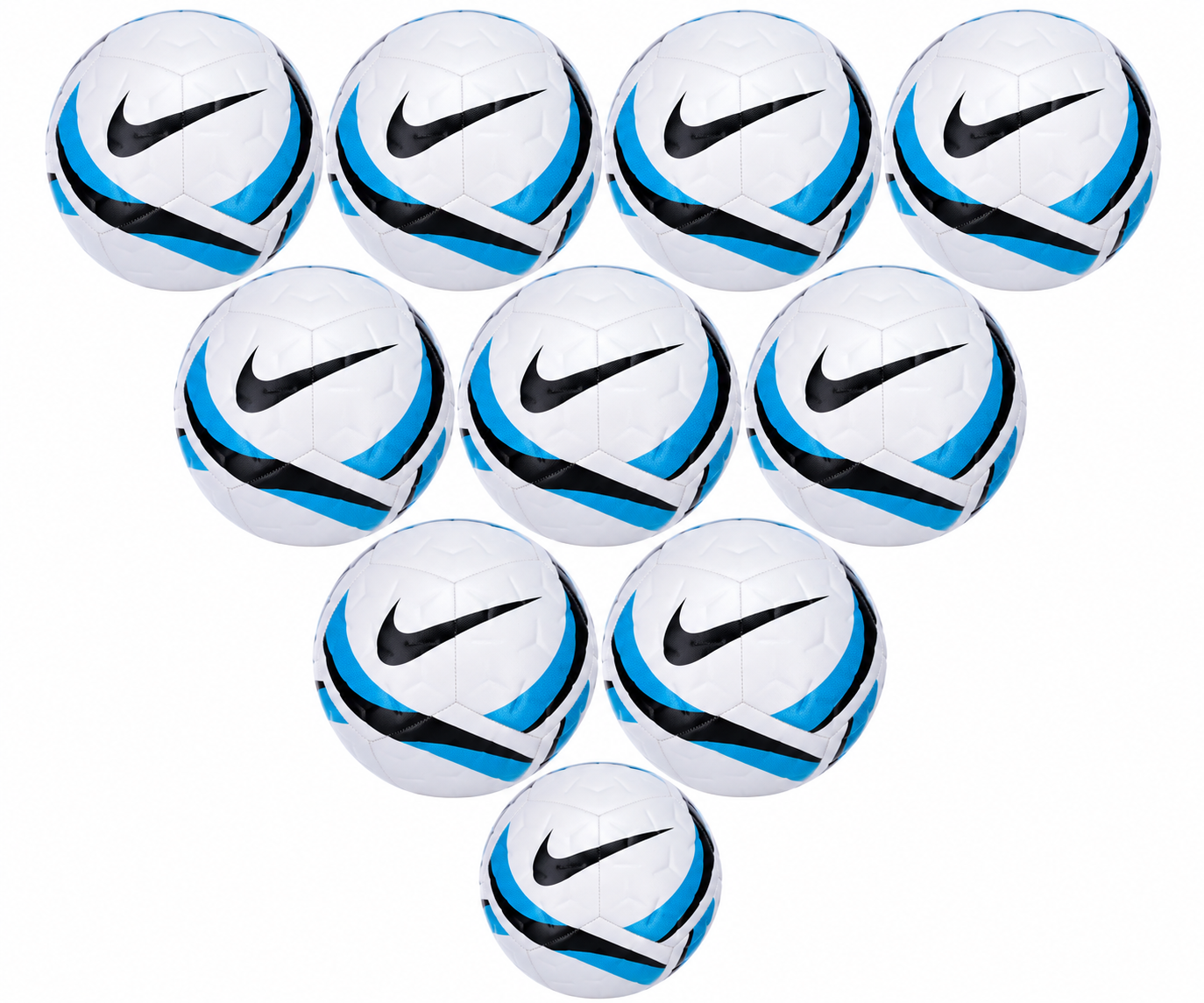 10x Fotbalový míč Nike Academy Team bílá/modrá
