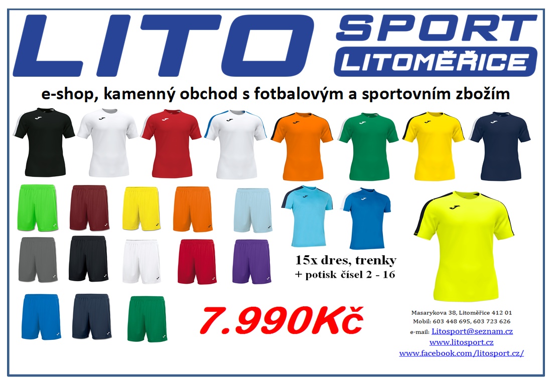 Sada dresů Joma Academy III s potiskem čísel 2-16