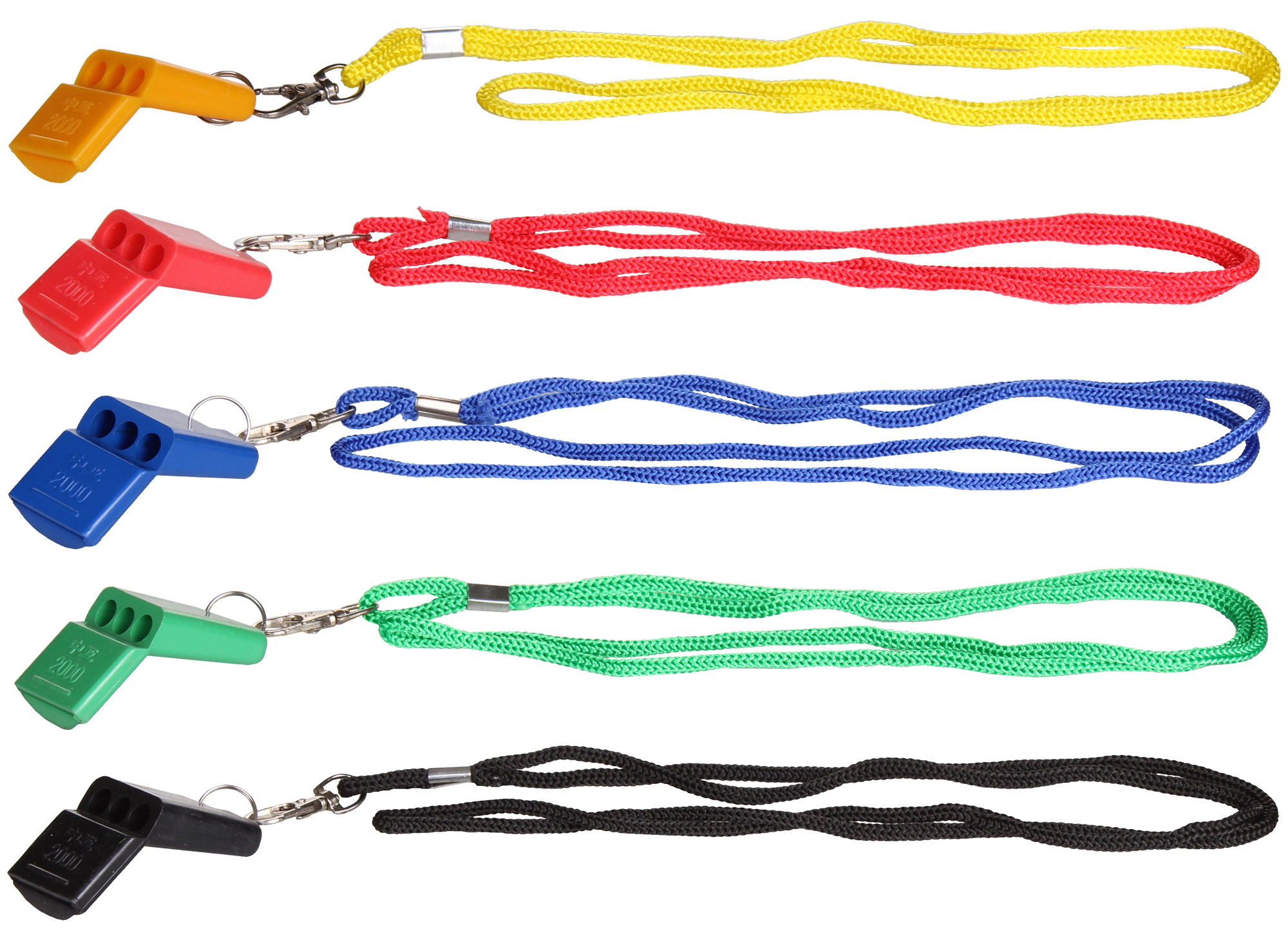 Píšťalka plastová Whistle Colored 012 se šňůrkou