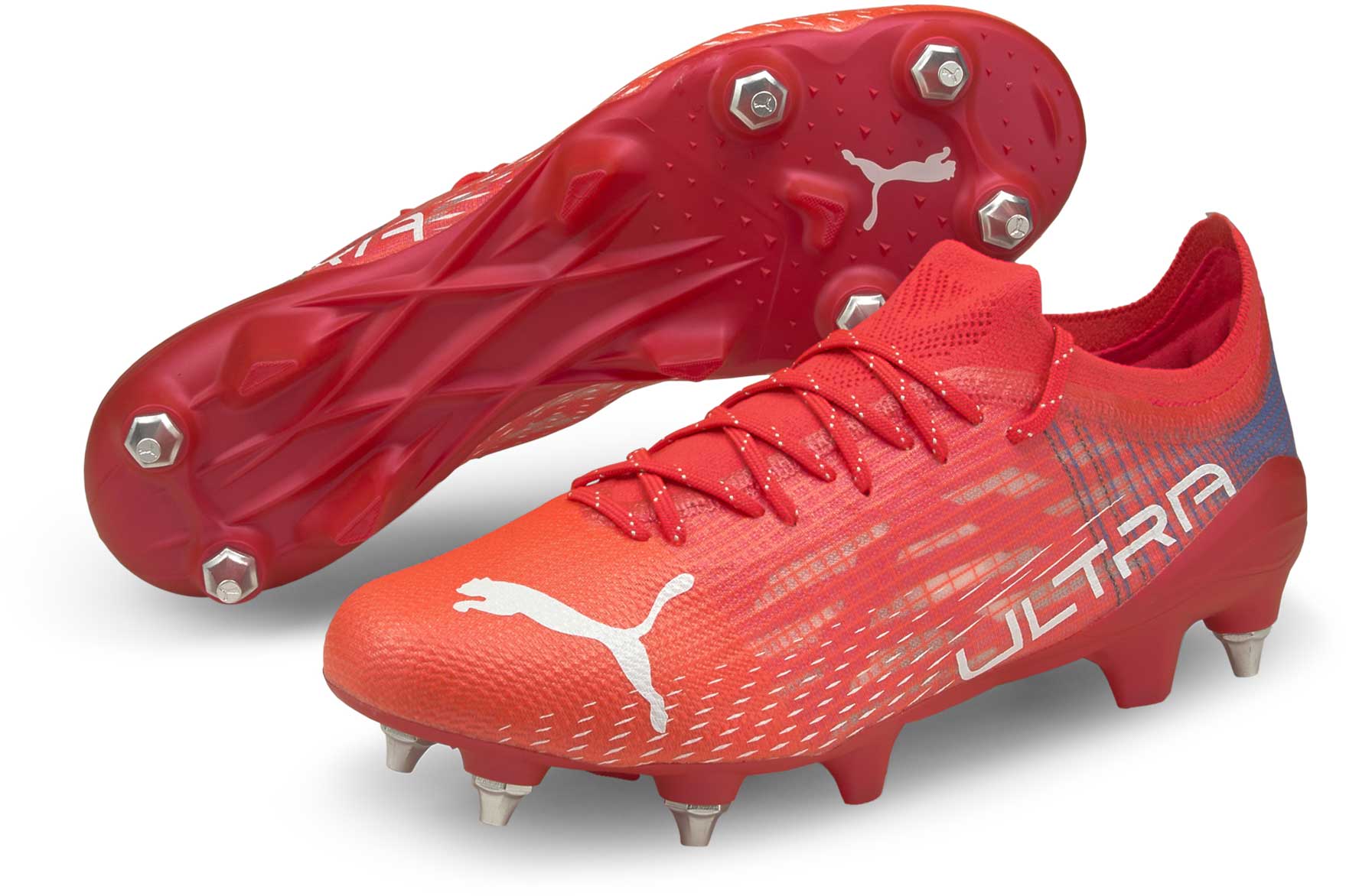 Kopačky Puma Ultra 1.3 MxSG červená/modrá