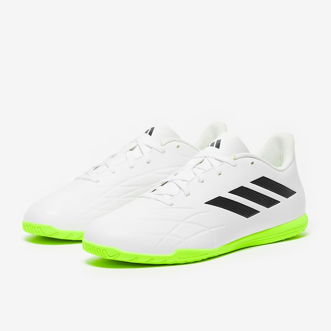 Dětské sálovky adidas Copa Pure.4 IN J bílá/zelená