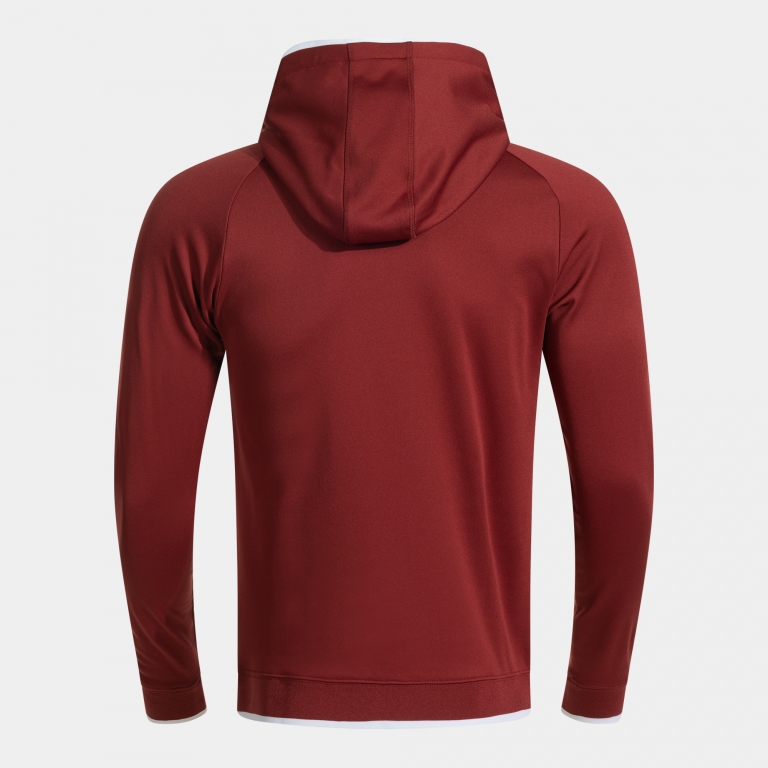 Mikina s kapucí Joma Combi Premium bordo/bílá