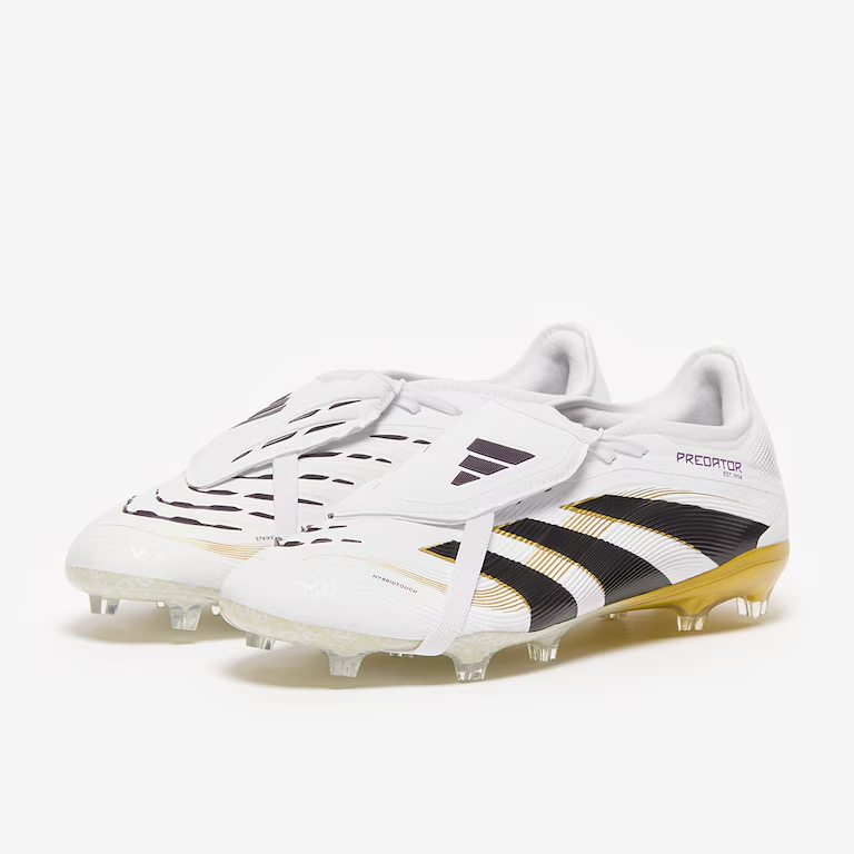 Kopačky adidas Predator Pro Tongue FG bílá/černá/zlatá