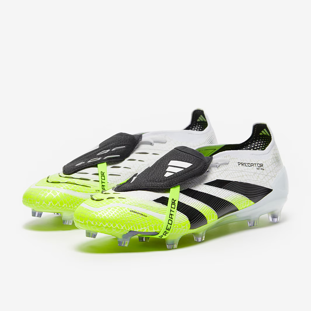 Kopačky adidas Predator Elite Tongue FG bílá/neo žlutá