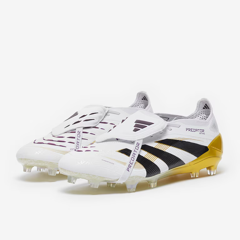 Kopačky adidas Predator Elite Tongue FG bílá/zlatá