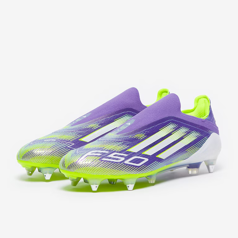 Kopačky adidas F50 Elite Laceless SG fialová/žlutá