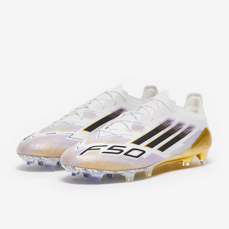 Kopačky adidas F50 Elite FG bílá/černá/zlatá