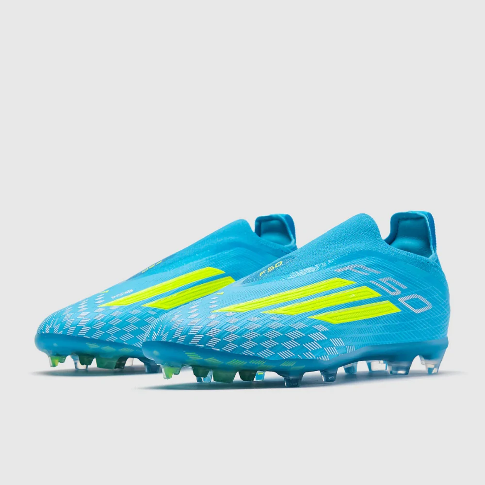 Dětské kopačky adidas F50 Elite Laceless FG modrá/žlutá