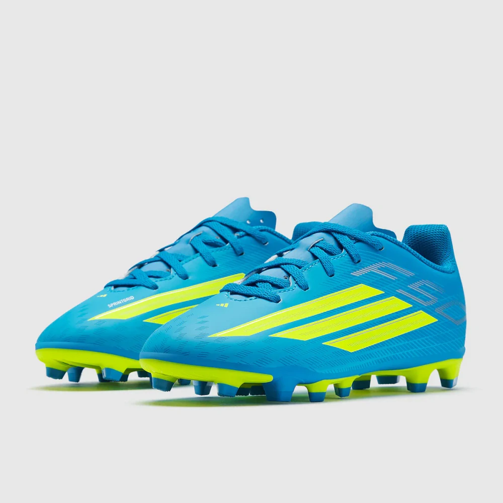 Dětské kopačky adidas Kids F50 Club FG/MG modrá/žlutá