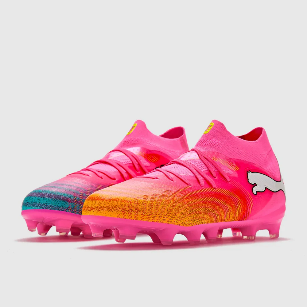 Dětské kopačky Puma FUTURE 9 FUSION FG/AG JR růžová/modrá