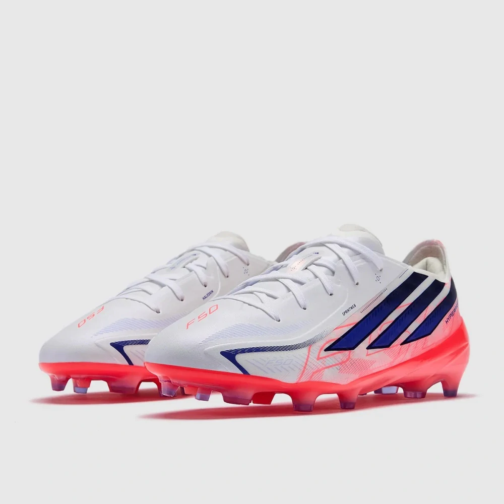 Dětské kopačky adidas F50 Hyperfast Elite FG bílá/červená