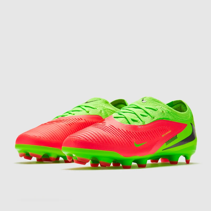 Dětské kopačky Nike Phantom 6 Pro Low FG/MG EH červená/světle zelená