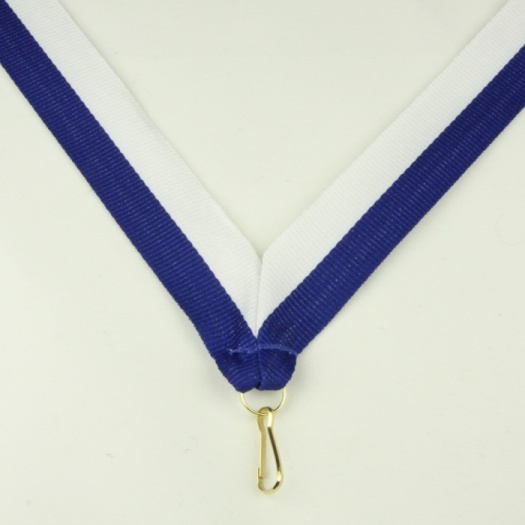 Stuha na medaile bílo/modrá C11