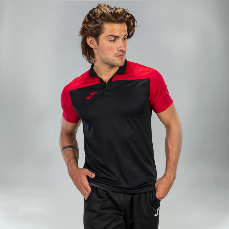 Polokošile Joma Crew III černá/červená