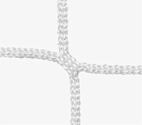 Fotbalové brankové sítě 7,5 x 2,5 x 2 x 2 m 4 mm  bílá 