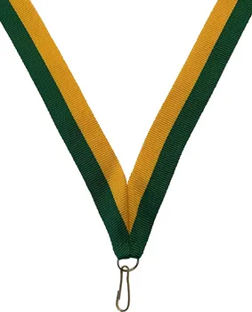 Stuha na medaile zeleno/žlutá C26