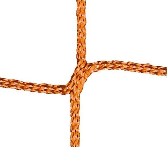 Fotbalová branková síť 4 mm 7,5 x 2,5 m x 0,8 x 1,5 m oranžová