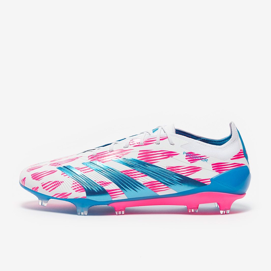 Kopačky adidas Predator Elite FG bílá/růžová/modrá