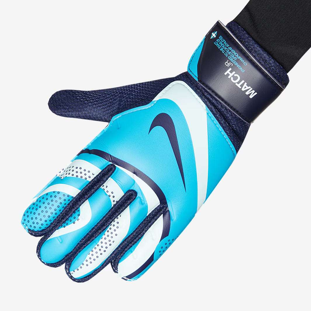 Dětské brankářské rukavice Nike Match GK modrá/bílá