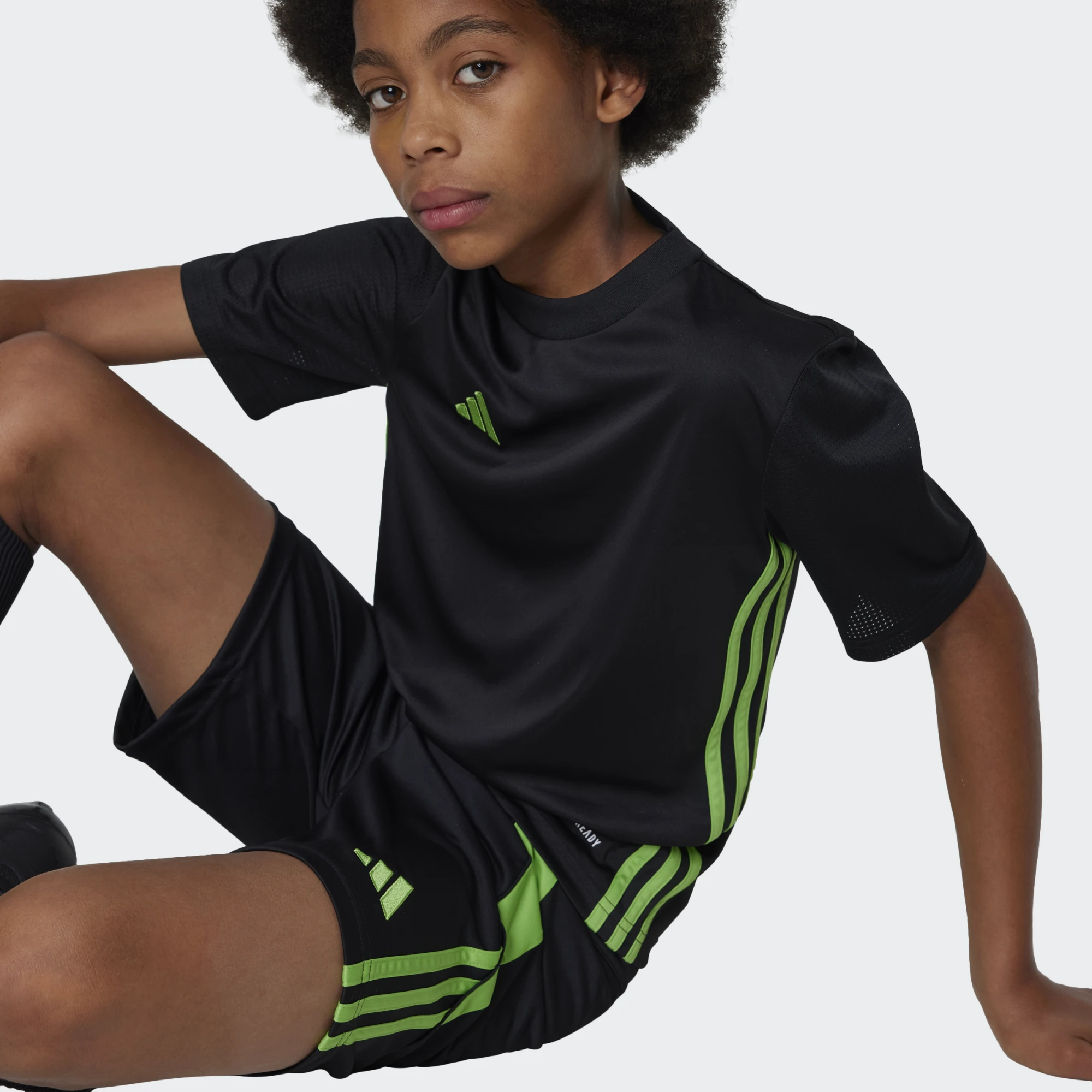 Dětský dres adidas TABELA 23 JERSEY černá/světle zelená
