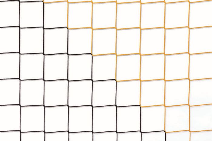 Fotbalové brankové sítě 7,5 x 2,5 x 2 x 2 m černá/žlutá