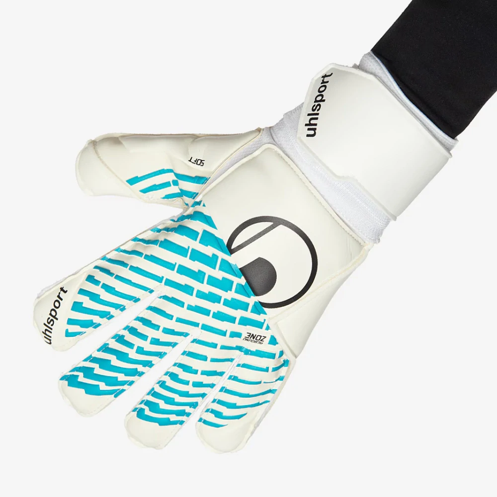 Brankářské rukavice Uhlsport FOAM Cybertec Soft Flex Frame GK Gloves bílá/modrá