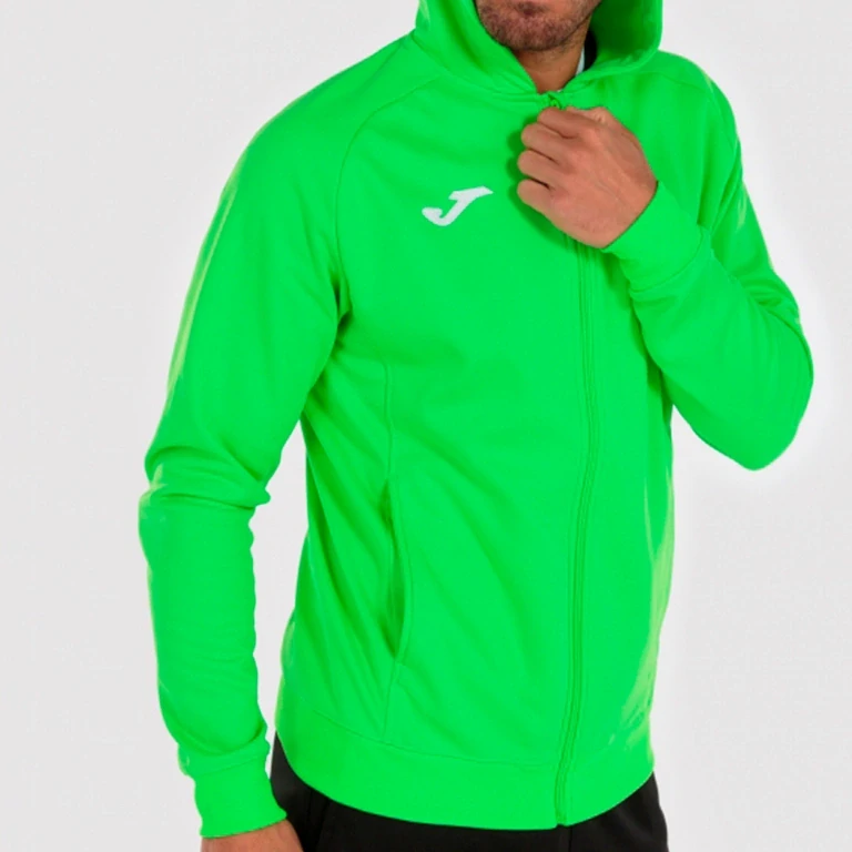 Mikina Joma Hood Menfis fluo zelená