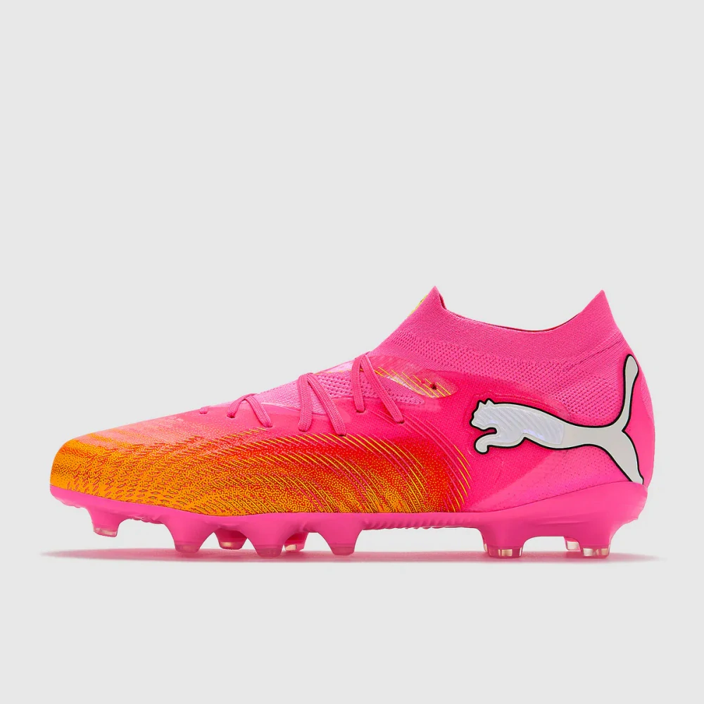 Dětské kopačky Puma FUTURE 9 FUSION FG/AG JR růžová/modrá