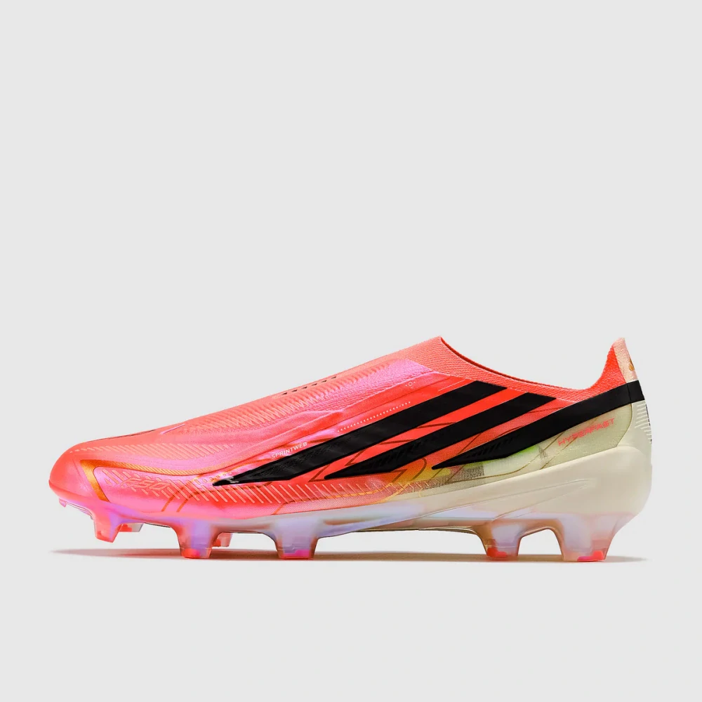 Kopačky adidas F50 Hyperfast Elite Laceless FG růžová/bílá