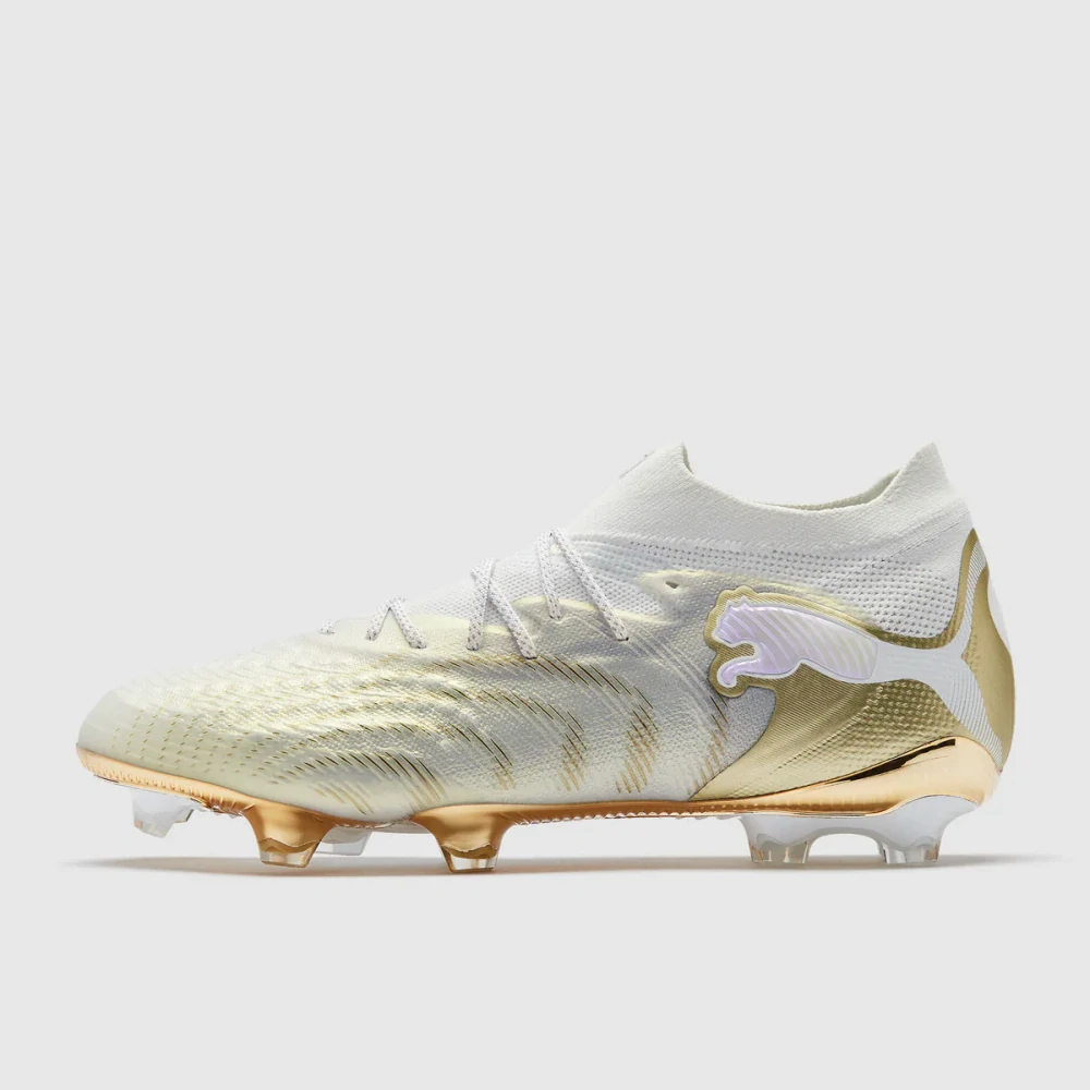 Kopačky Puma Future 9 Ultimate FG bílá/zlatá