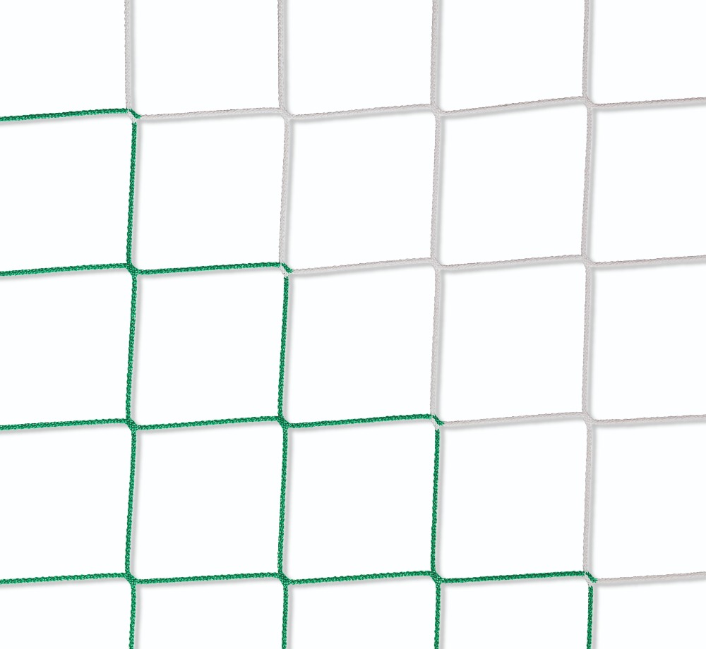 Fotbalové brankové sítě 7,5 x 2,5 x 2 x 2 m bílá/zelená