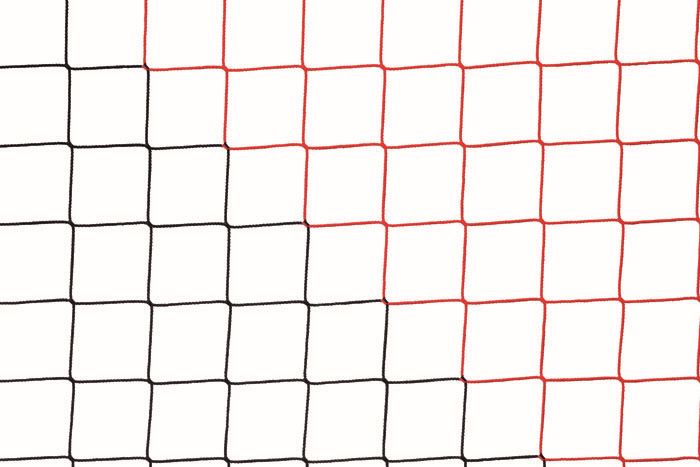 Fotbalové brankové sítě 7,5 x 2,5 x 2 x 2 m černá/červená