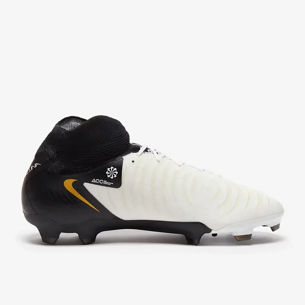 Kopačky Nike Phantom Luna II Pro FG bílá/černá/zlatá