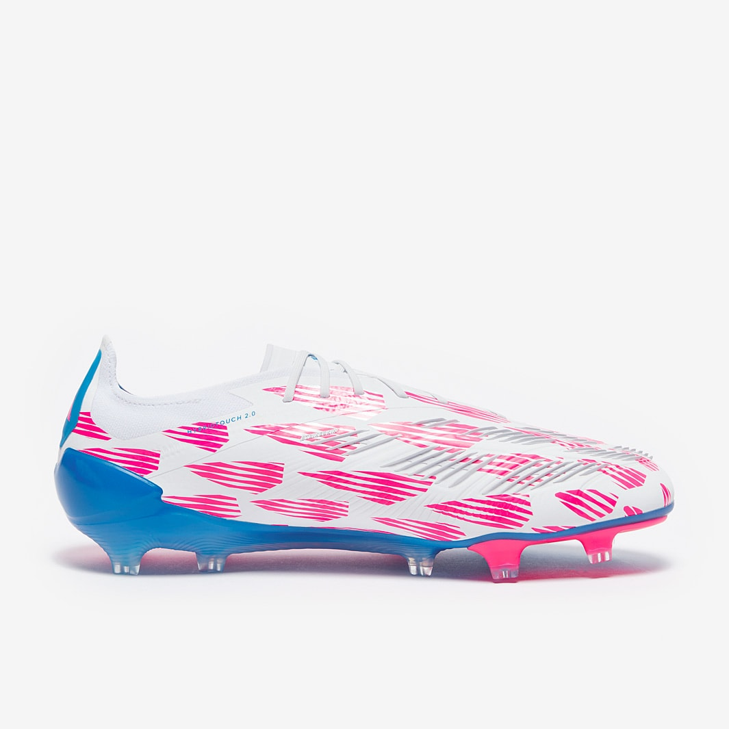 Kopačky adidas Predator Elite FG bílá/růžová/modrá