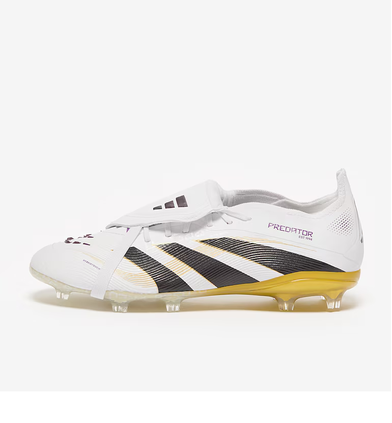 Dětské kopačky adidas Predator Elite Tongue FG bílá/zlatá