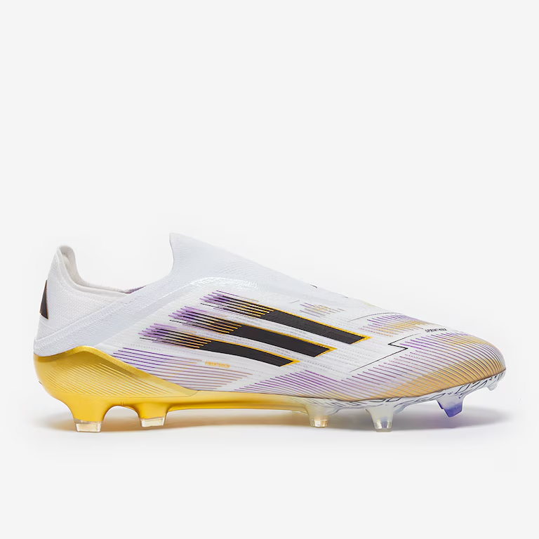 Kopačky adidas F50 Elite Laceless FG bílá/černá/zlatá