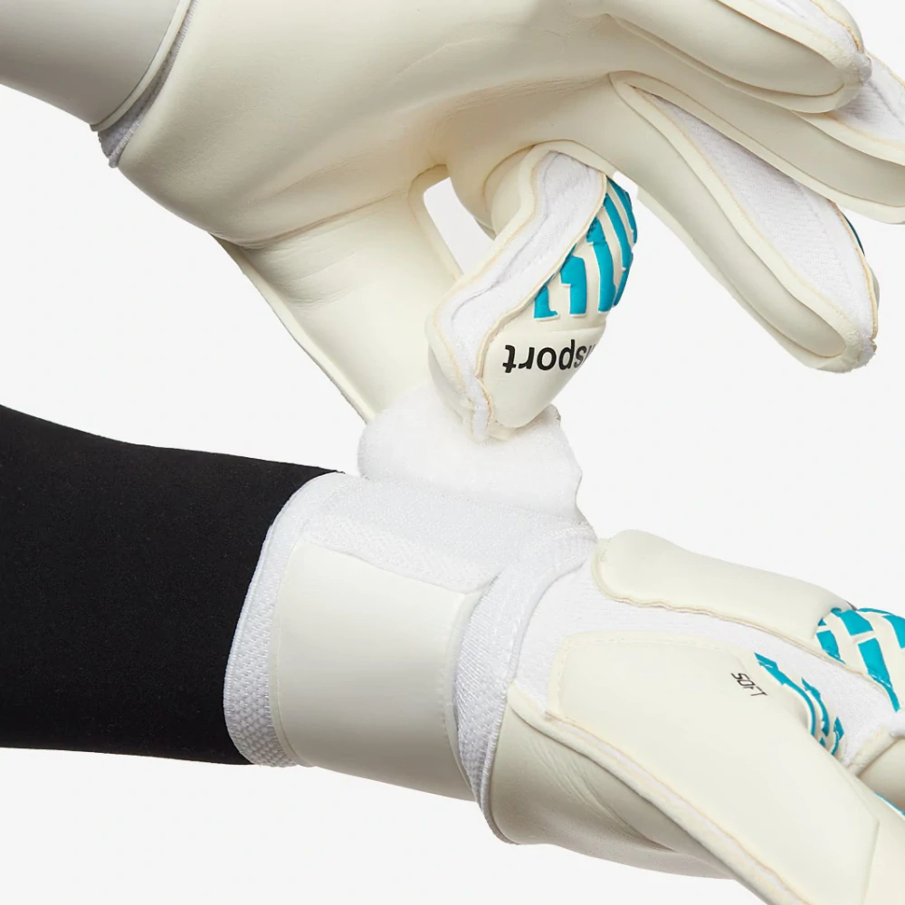 Brankářské rukavice Uhlsport FOAM Cybertec Soft Flex Frame GK Gloves bílá/modrá