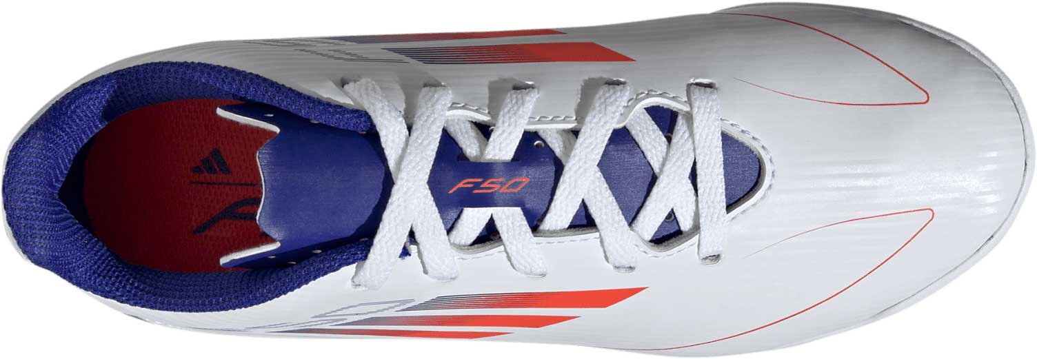 Dětské sálovky adidas F50 Club IN J bílá/modrá