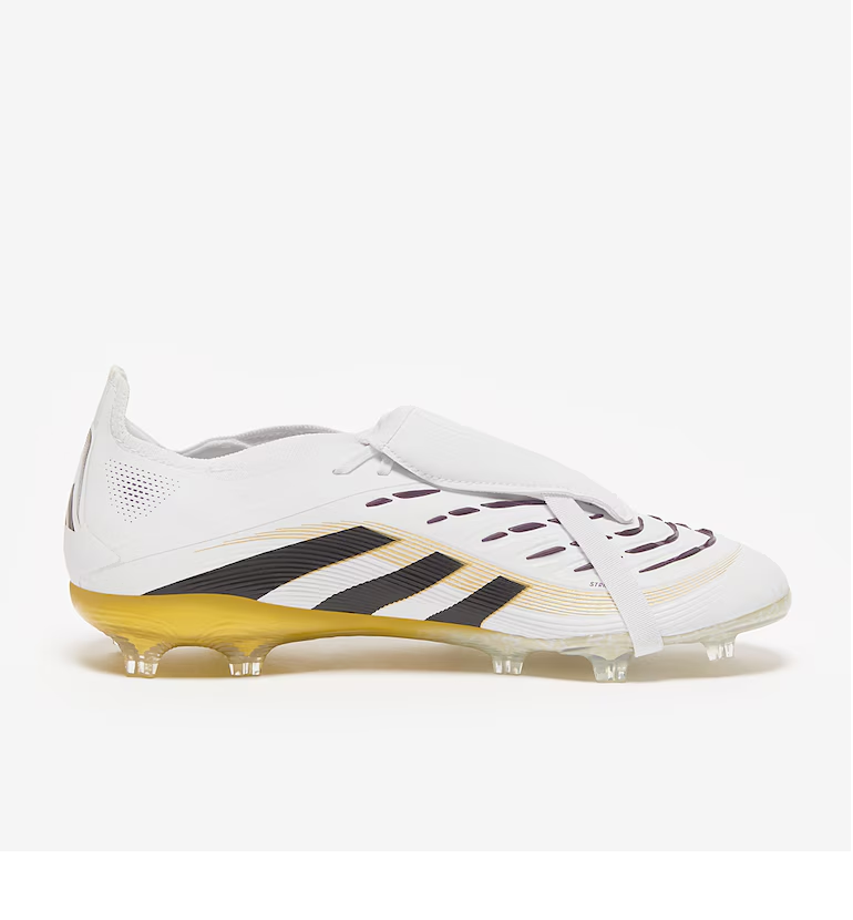 Dětské kopačky adidas Predator Elite Tongue FG bílá/zlatá