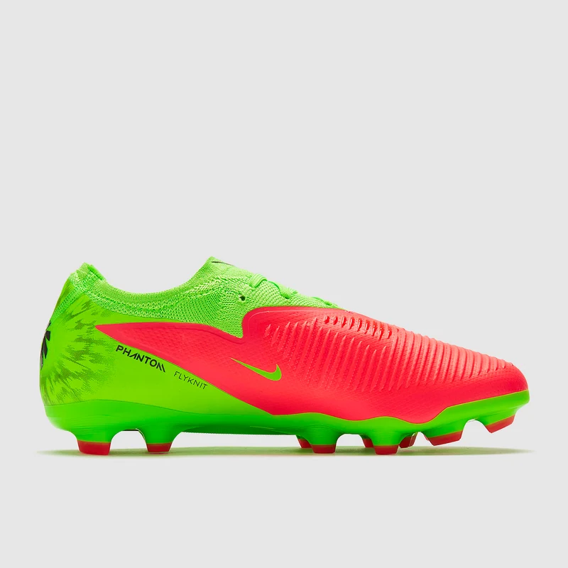 Dětské kopačky Nike Phantom 6 Pro Low FG/MG EH červená/světle zelená