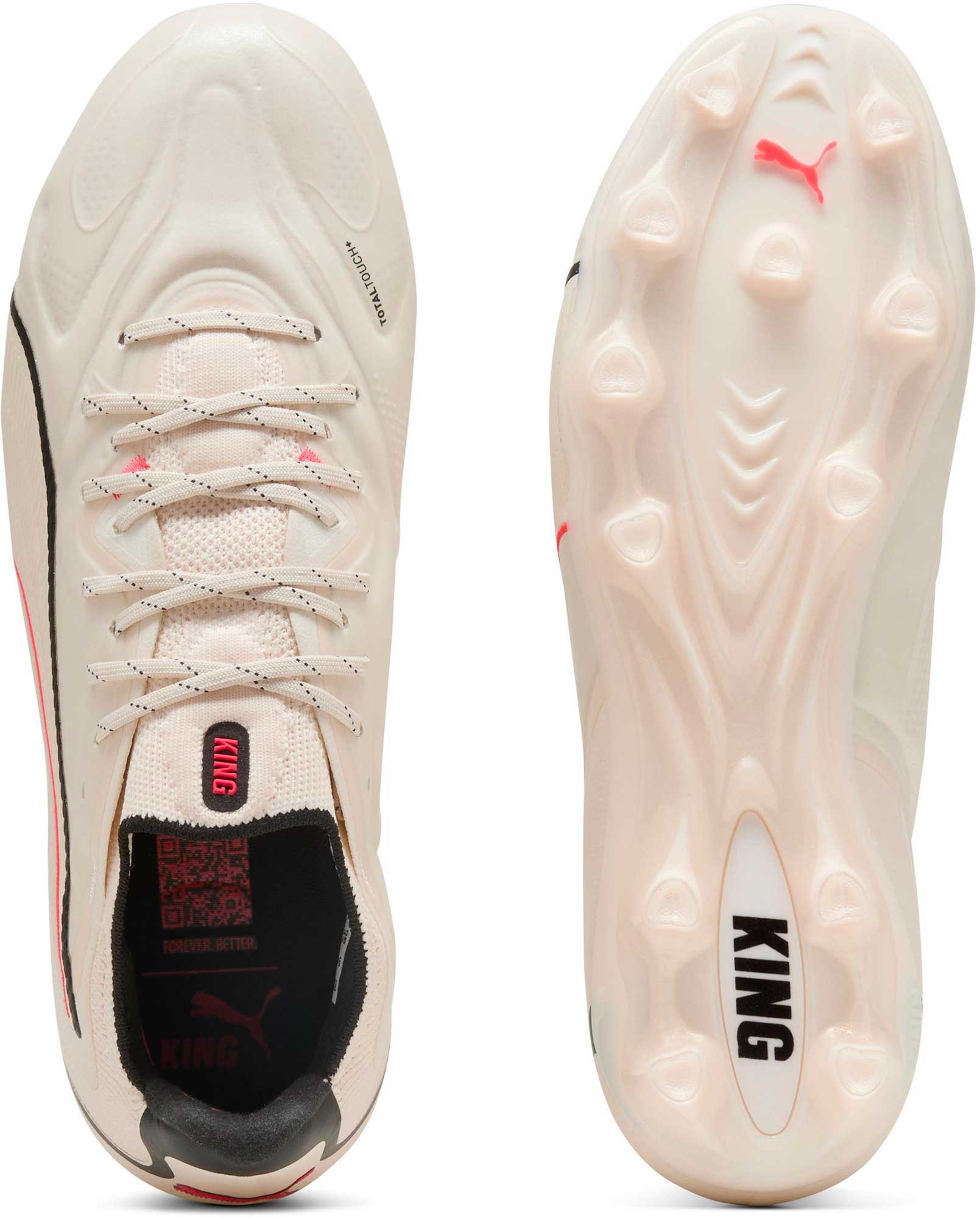 Kopačky Puma King 20 Ultimate FG/AG bílá/černá/červená